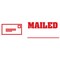 ACCUSTAMP2 Message Stamp, 1-color, Pre-inked, MAILED, 1-5/8" x 1/2" impression size, Red Message and Symbol